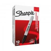 Sharpie Permanent Markers Fine Point Black [Pack 24]