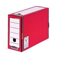 Bankers Box 127mm T/File-Red Pk5