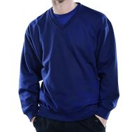 Click V-Neck Sweatshirt Navy Blu 3XL