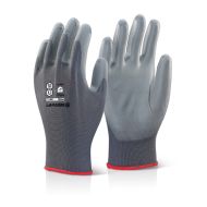 PU Coated Gloves Grey L