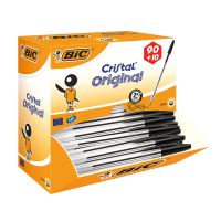 Bic Cristal Ballpoint Pen Medium Black (Pack of 100) 