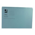 Square Cut Folder Recy 250gsm F/scap Blue [Pack 100]