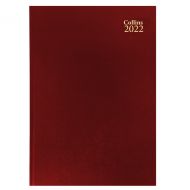 Collins A5 Desk Diary WTV Red 2022