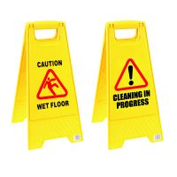 2Work Saf Sign Caution Wet Floor Ylw