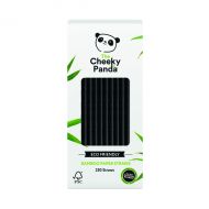 Cheeky Panda Bamb Straw Black Pk250