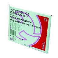 Shield Embossed Poly Gloves M Pk100