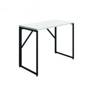 Jemini Folding Desk White/Black Leg