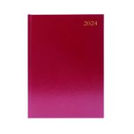 Desk Diary DPP Appt A5 Burgundy 2024