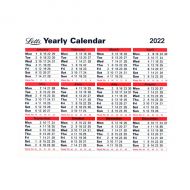 Letts Yearly Calendar 2022