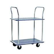Barton 2 Shelf Trolley Silver/Blue