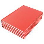 Office Manuscript Book Casebound 70gsm Ruled 192pp A4 Red