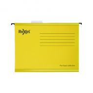 Rexel Yellow Foolscap Susp File Pk25