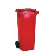2 Wheel Refuse Container Red 120L