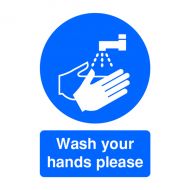 Signslab A5 Wash Yr Hands Please PVC