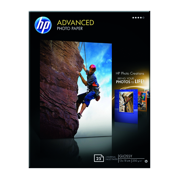HP Pht Ppr Glssy 250Gsm 25 Sheets